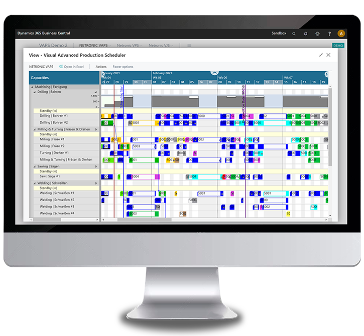 Visual Advanced Production Scheduler